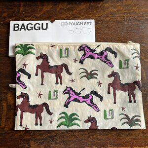 NWOT Baggu Large Go Pouch - Painted Prairie (Horse)